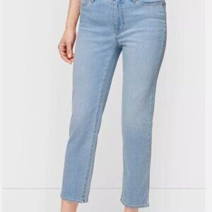 Talbots Simply Flattering 5 Pocket Cropped Embroidered & Embellished Jeans Sz 12